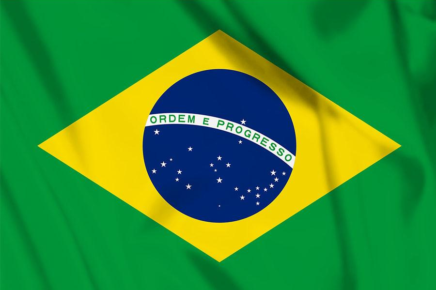 Drapeau du Brésil pour les déploiements de Fonto de vivo