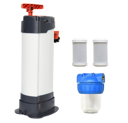 pack orisa nomad pour filtration d'eau des véhicules aménagé composé du filtre à eau et de la connexion robinet pour van, camping-car ou fourgon