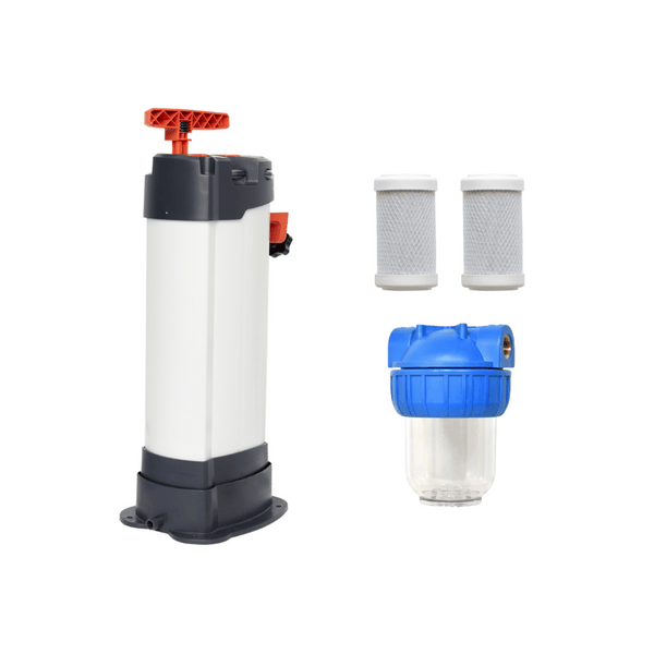 pack orisa nomad pour filtration d'eau des véhicules aménagé composé du filtre à eau et de la connexion robinet pour van, camping-car ou fourgon