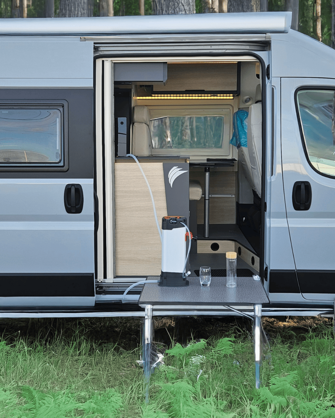 solution de filtration d'eau pour camping-car, van, fourgon avec la connexion robinet véhicule aménagé du filtre à eau orisa