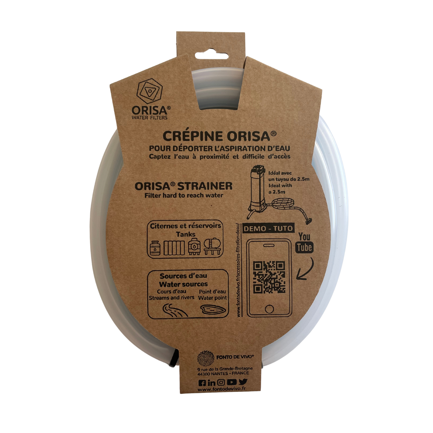 Préfiltration déportée ORISA en packaging pour déporter l'aspiration d'eau